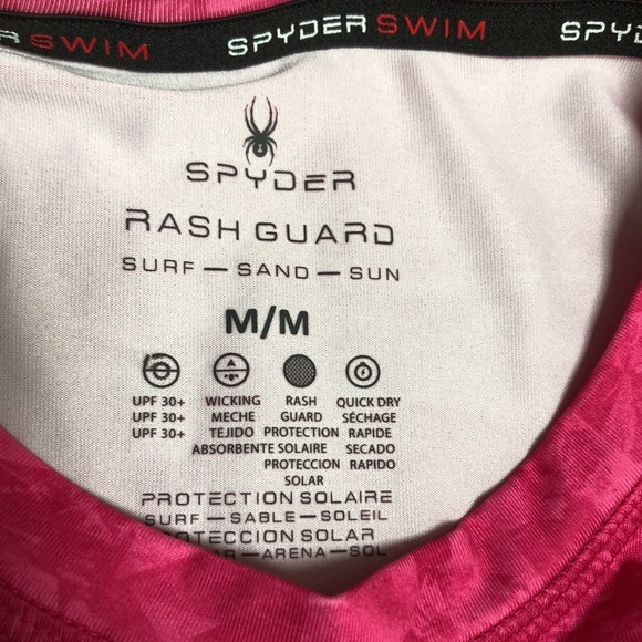 Spyder Men Swim/ Rashguard Long Sleeve Shirt Pink size M - Picture 2 of 7